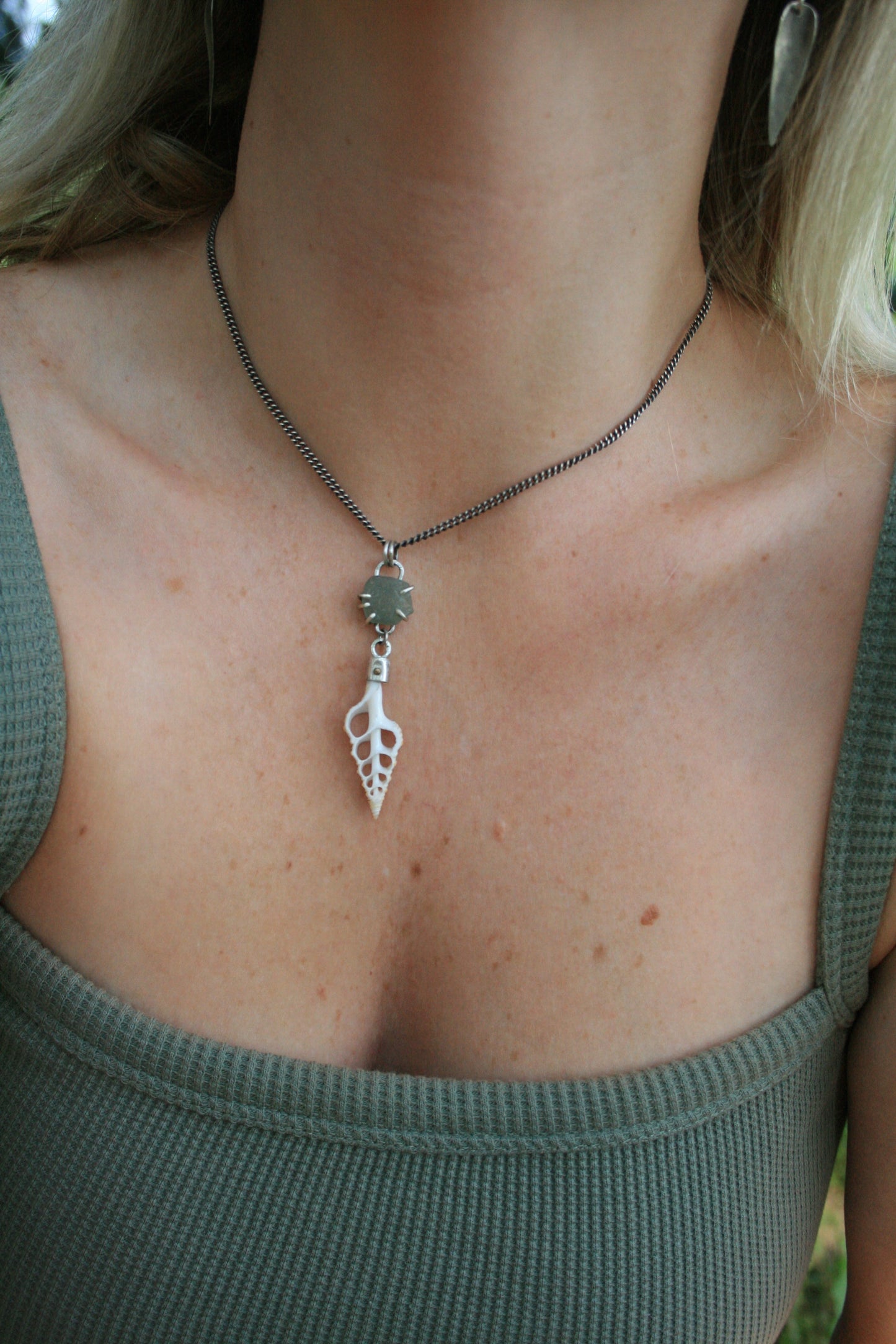 Sea Glass + Seashell Necklace