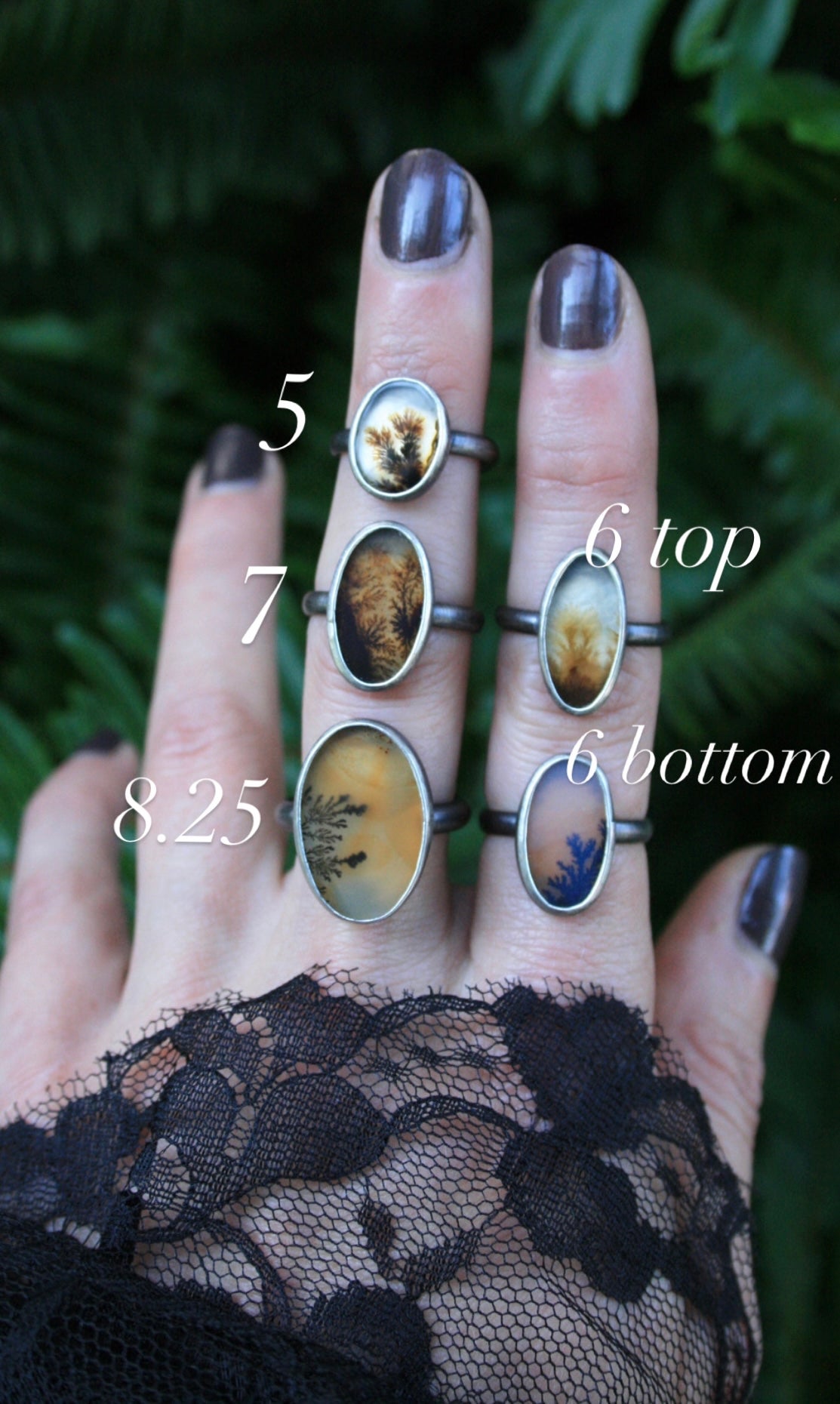 Dendritic Agate Rings