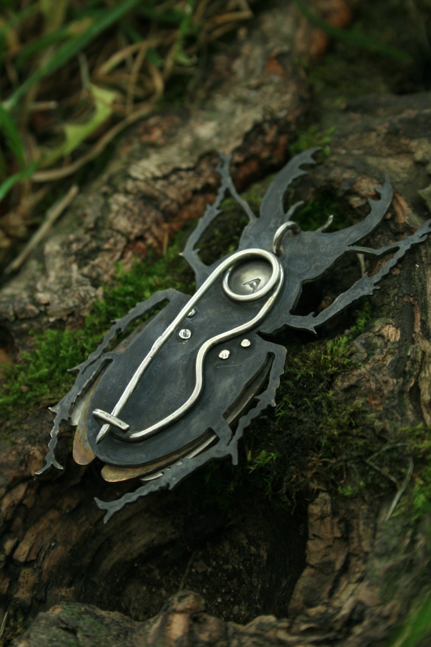 Stag X Jewel Beetle Pin/Necklace