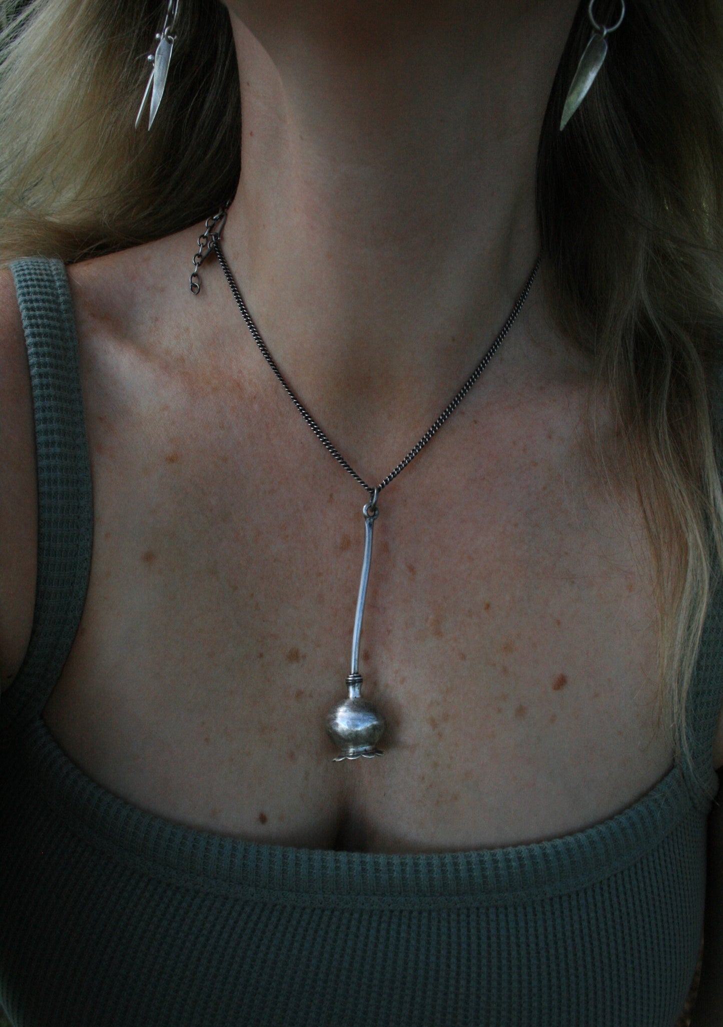 Poppy Seed Pod Necklace