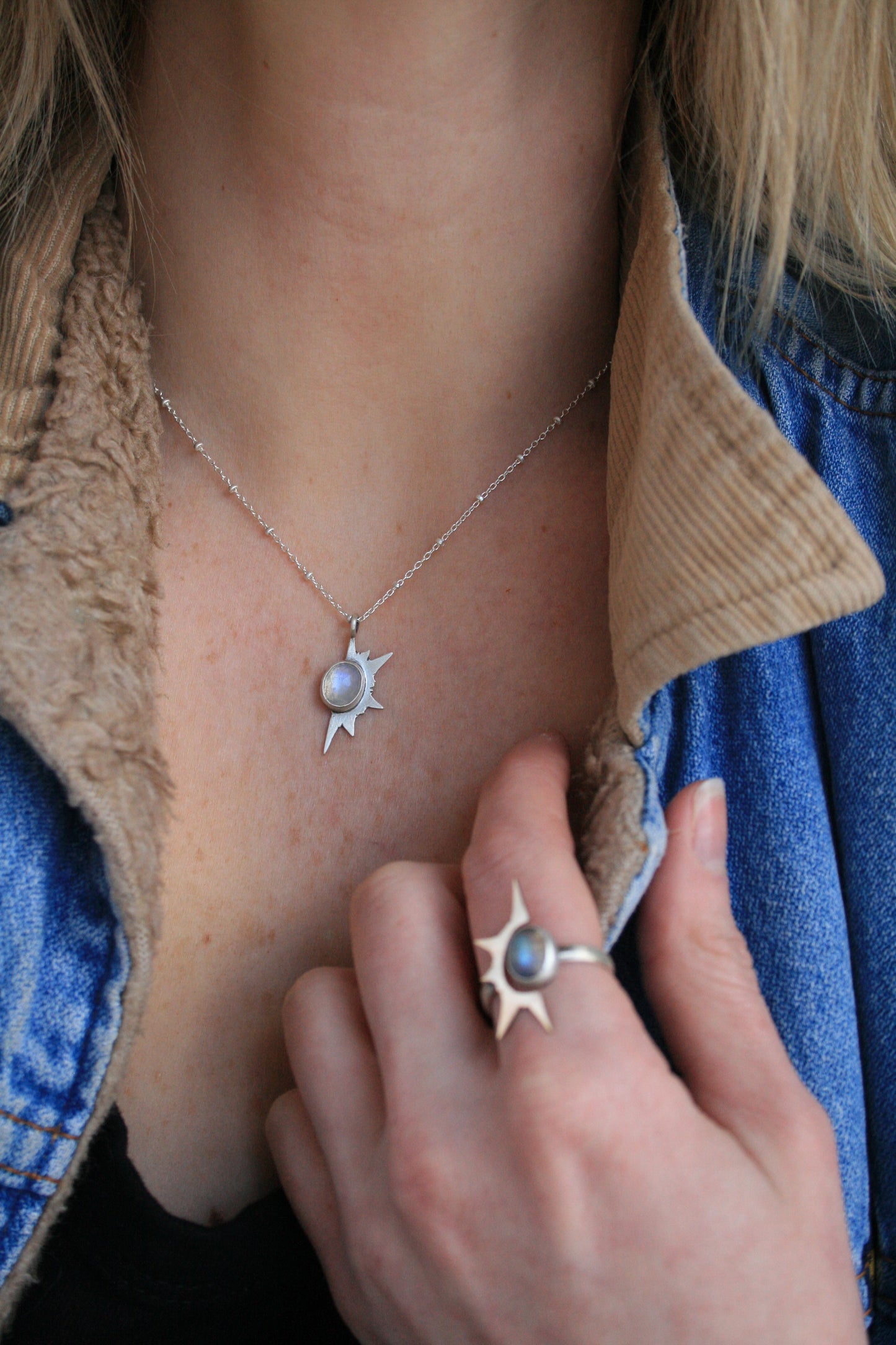 Moonstone Solar Eclipse Necklace