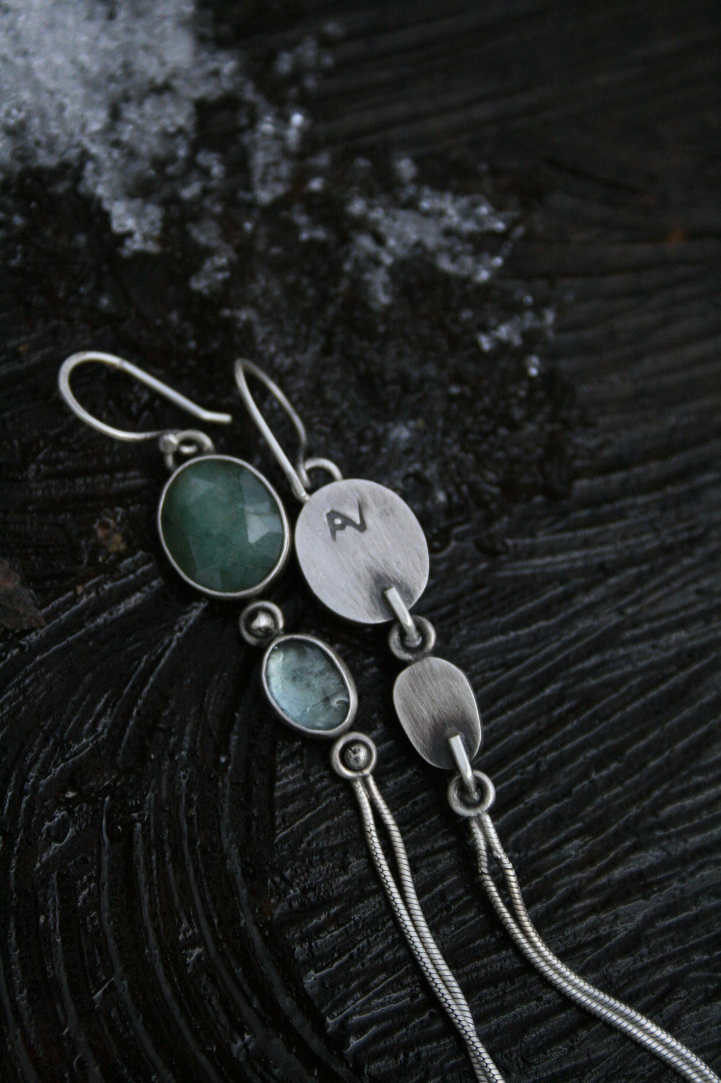 Emerald + Aquamarine Earrings