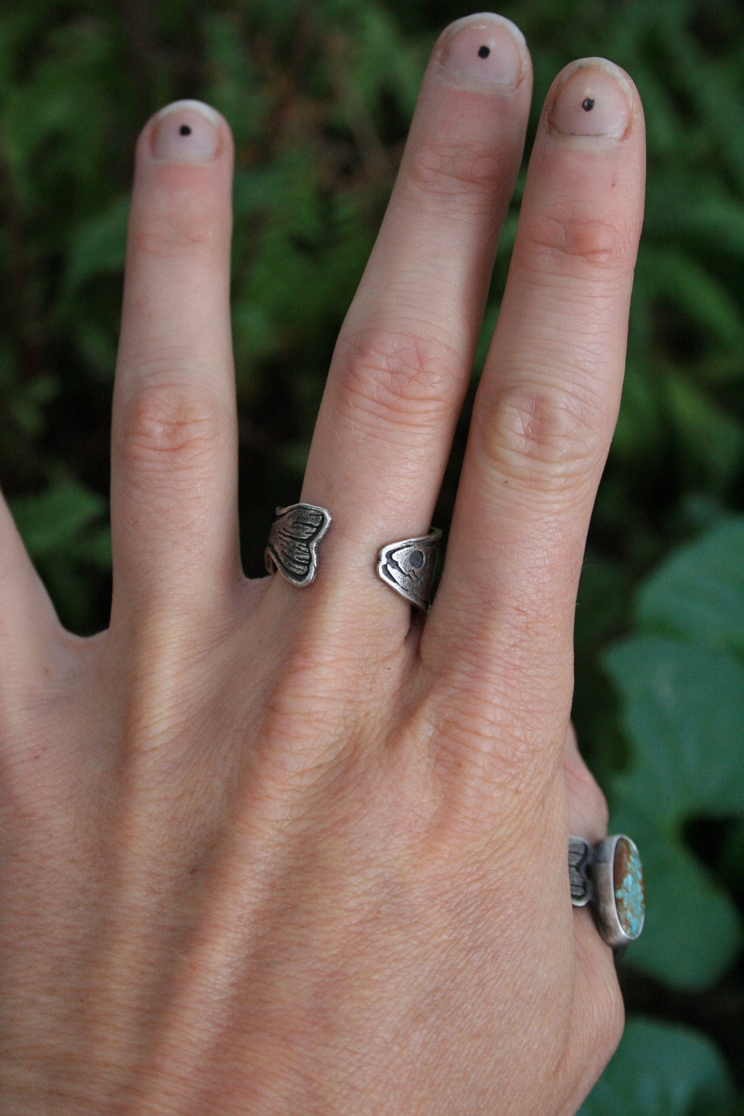 BRONZE Set of 3 Fish Fossil Rings