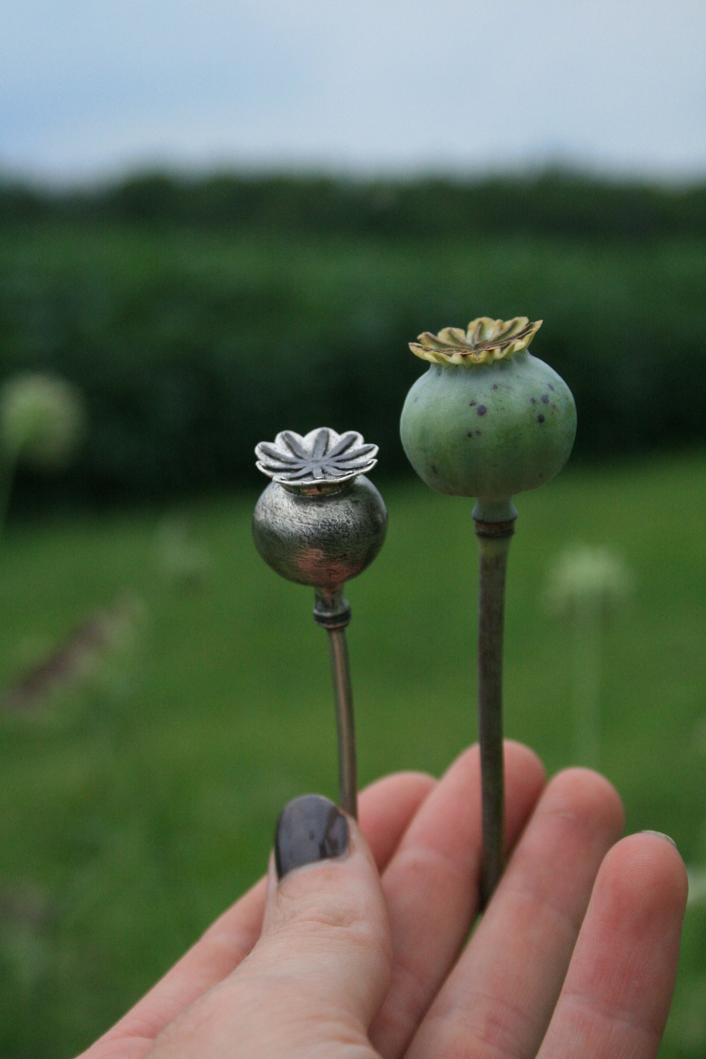Poppy Seed Pod Necklace