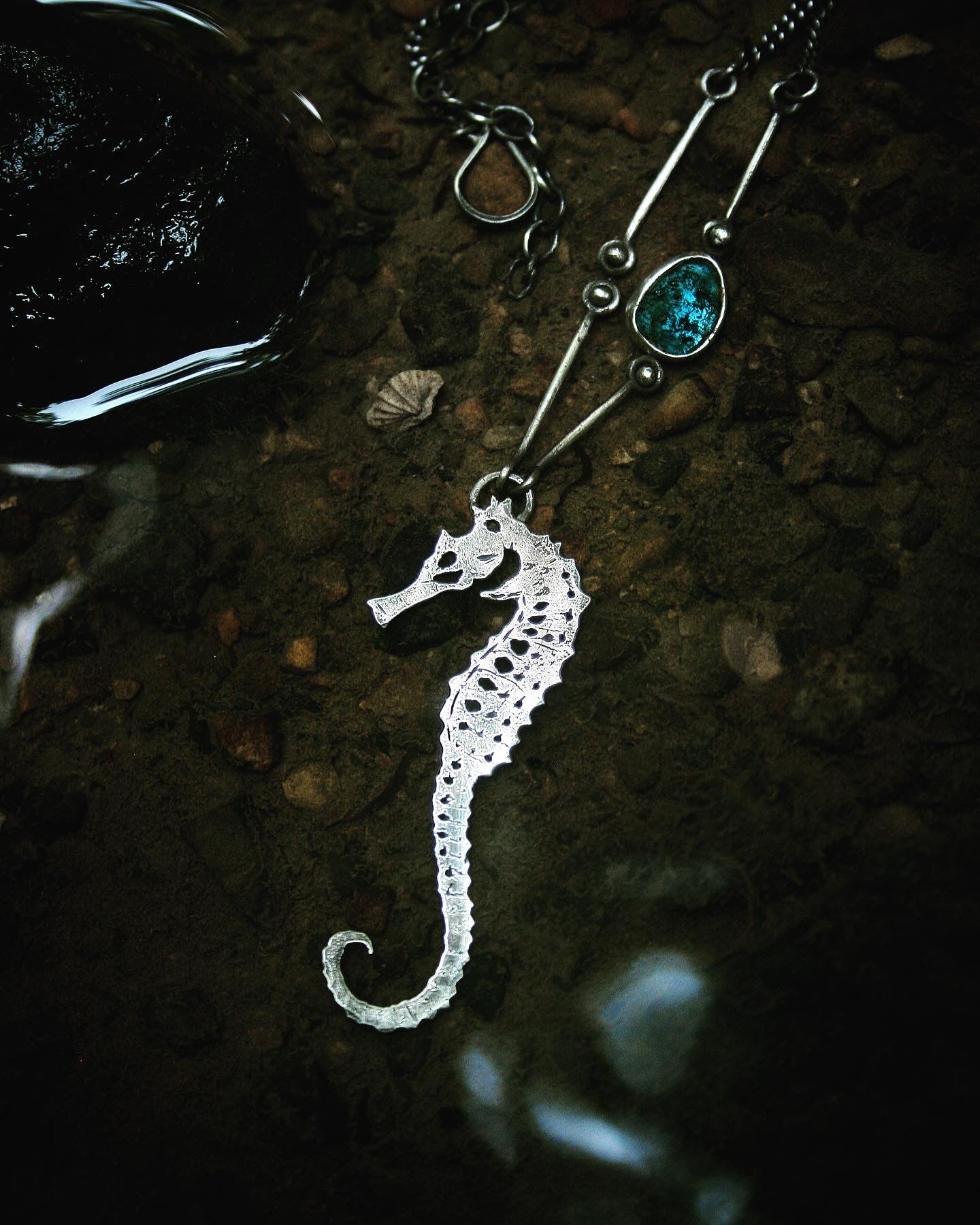 Seahorse Skeleton Necklace