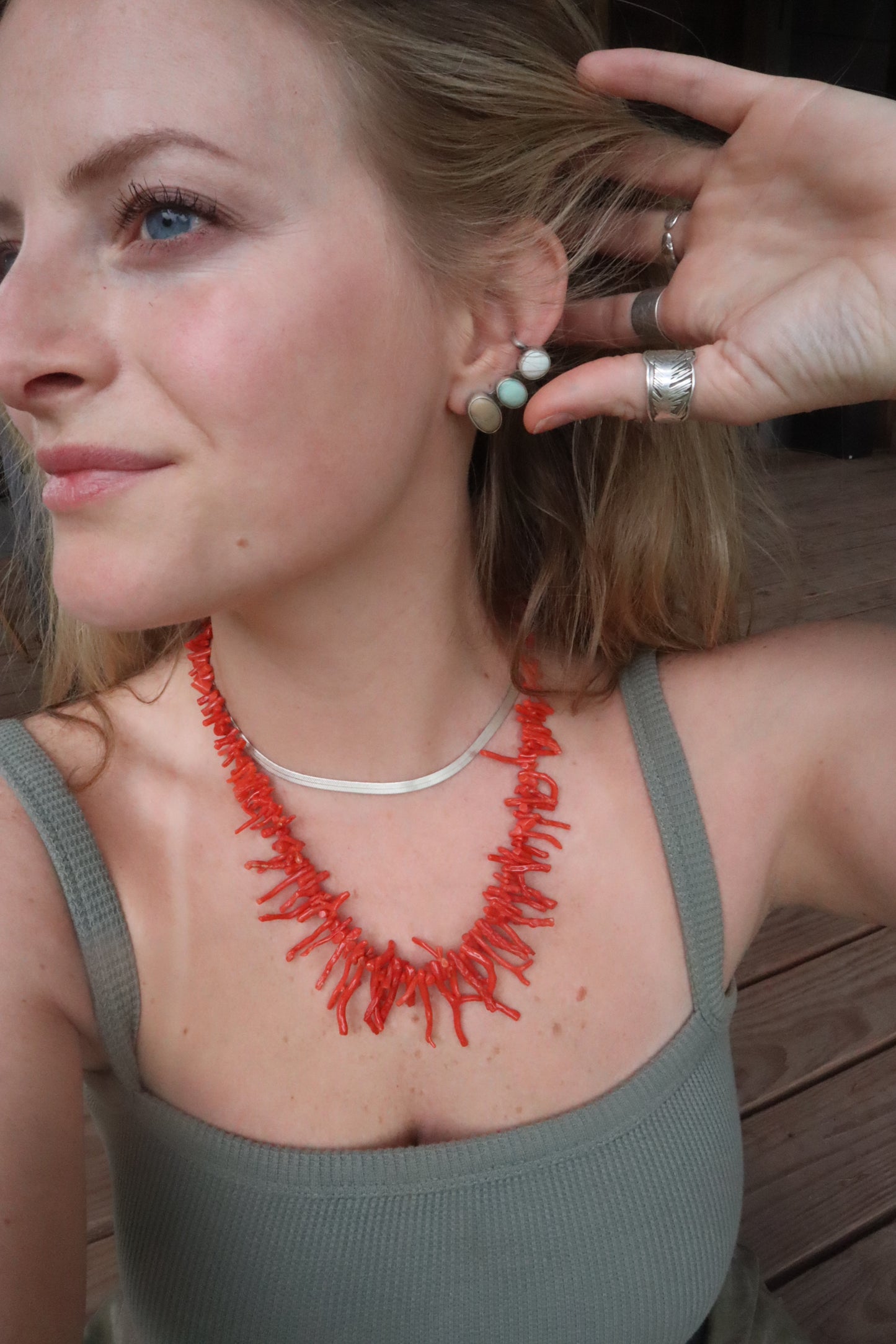 Turquoise Ear Climbers - SOLD INDIVIDUALLY