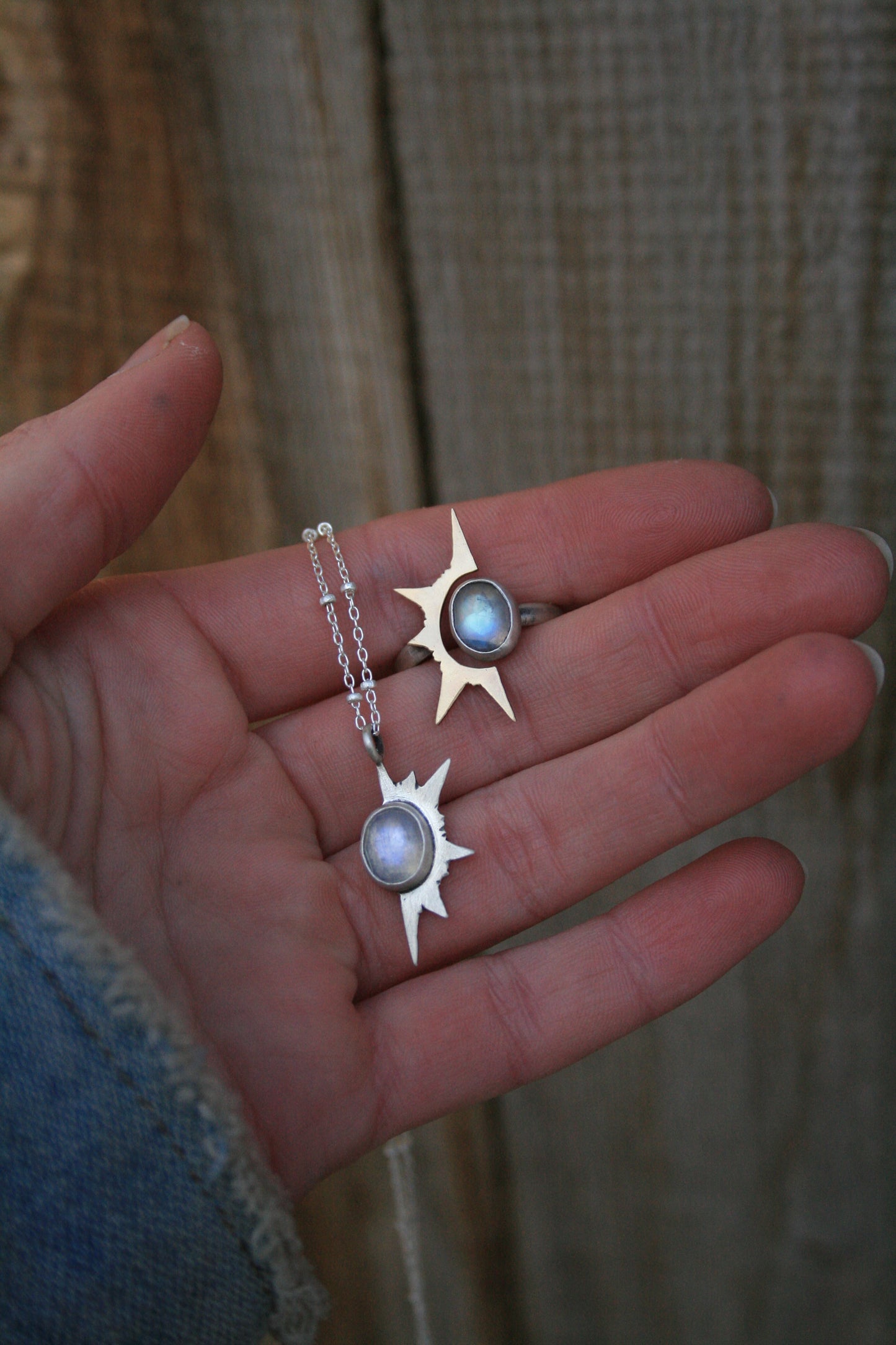 Moonstone Solar Eclipse Necklace