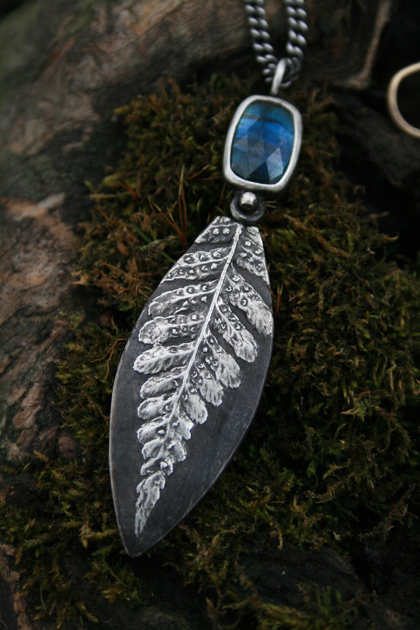 Kyanite + Fern Necklace