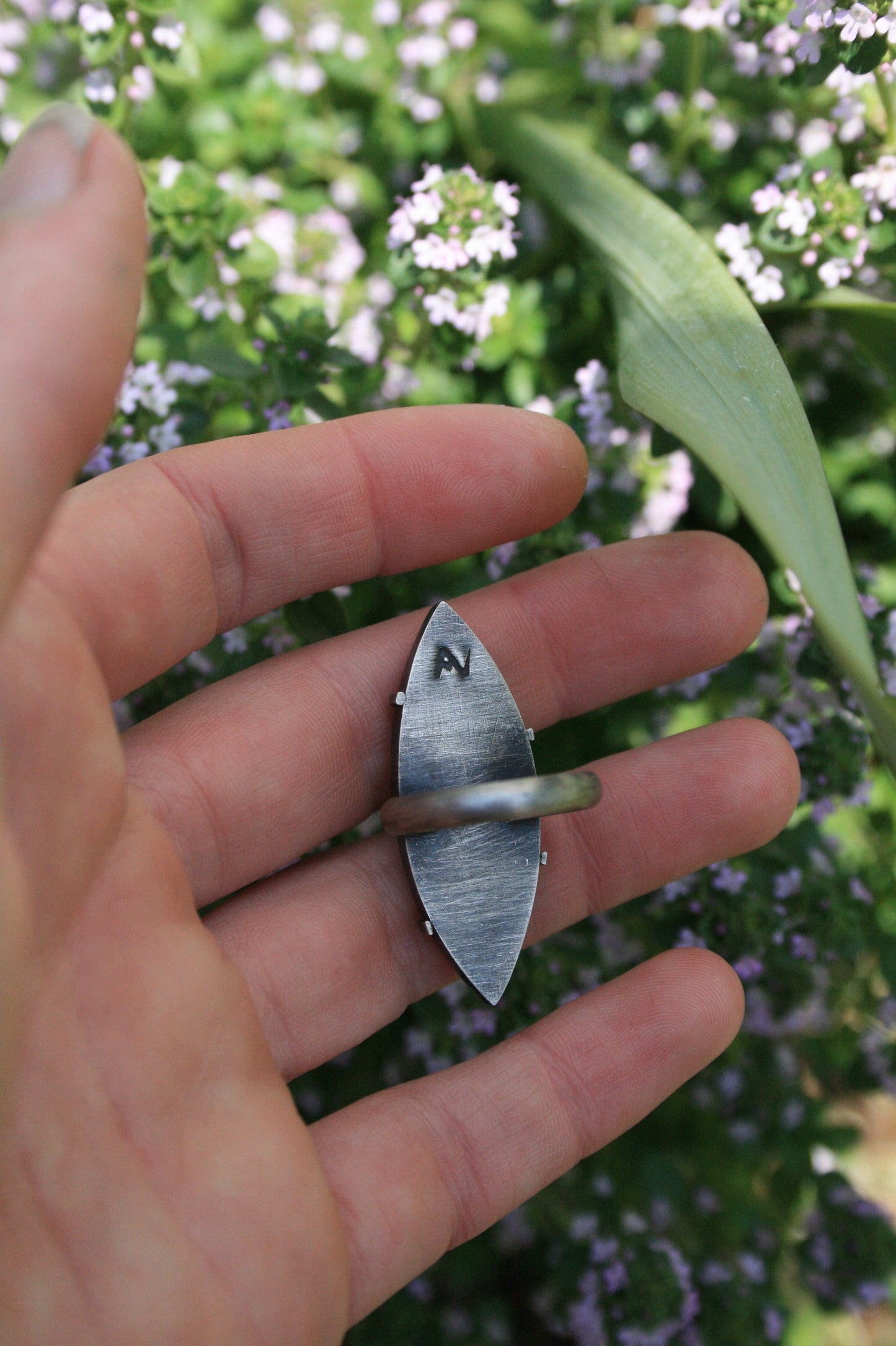 Lilac Grape Agate Ring / Size 6.5