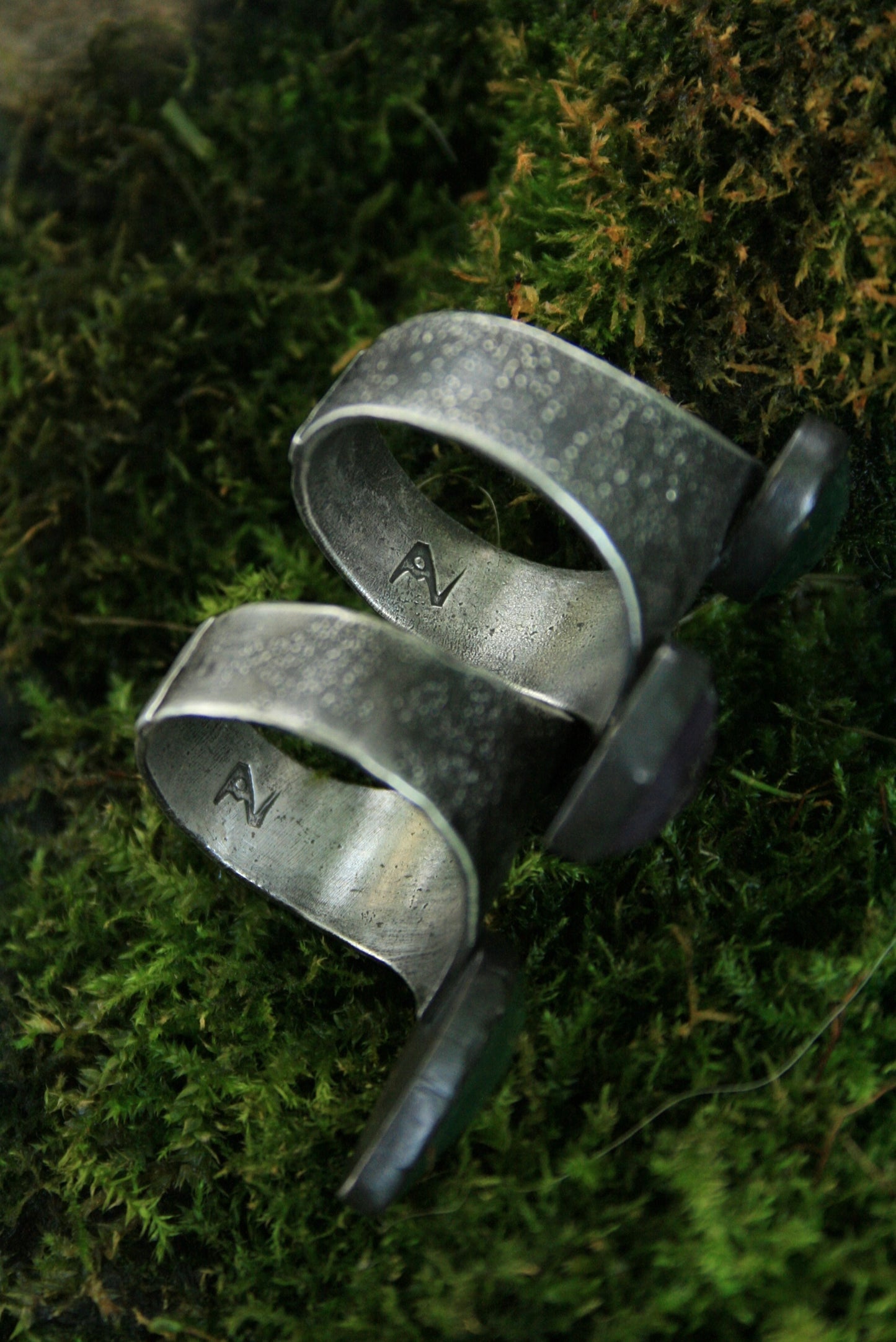 Double Stone Shield Rings