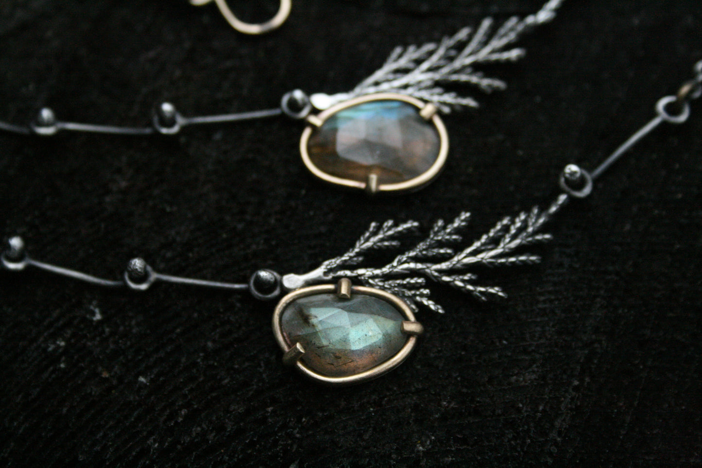 Labradorite + Cedar Neclaces