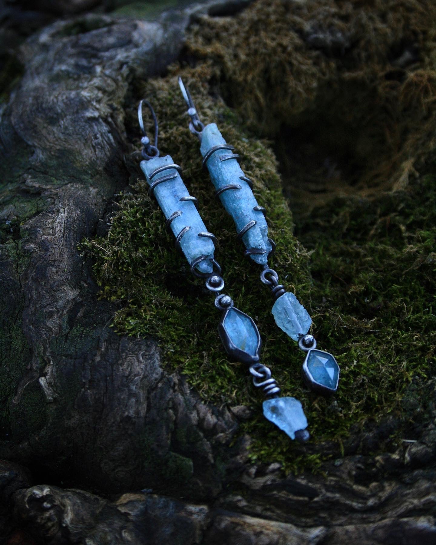 Kyanite + Aquamarine Earrings