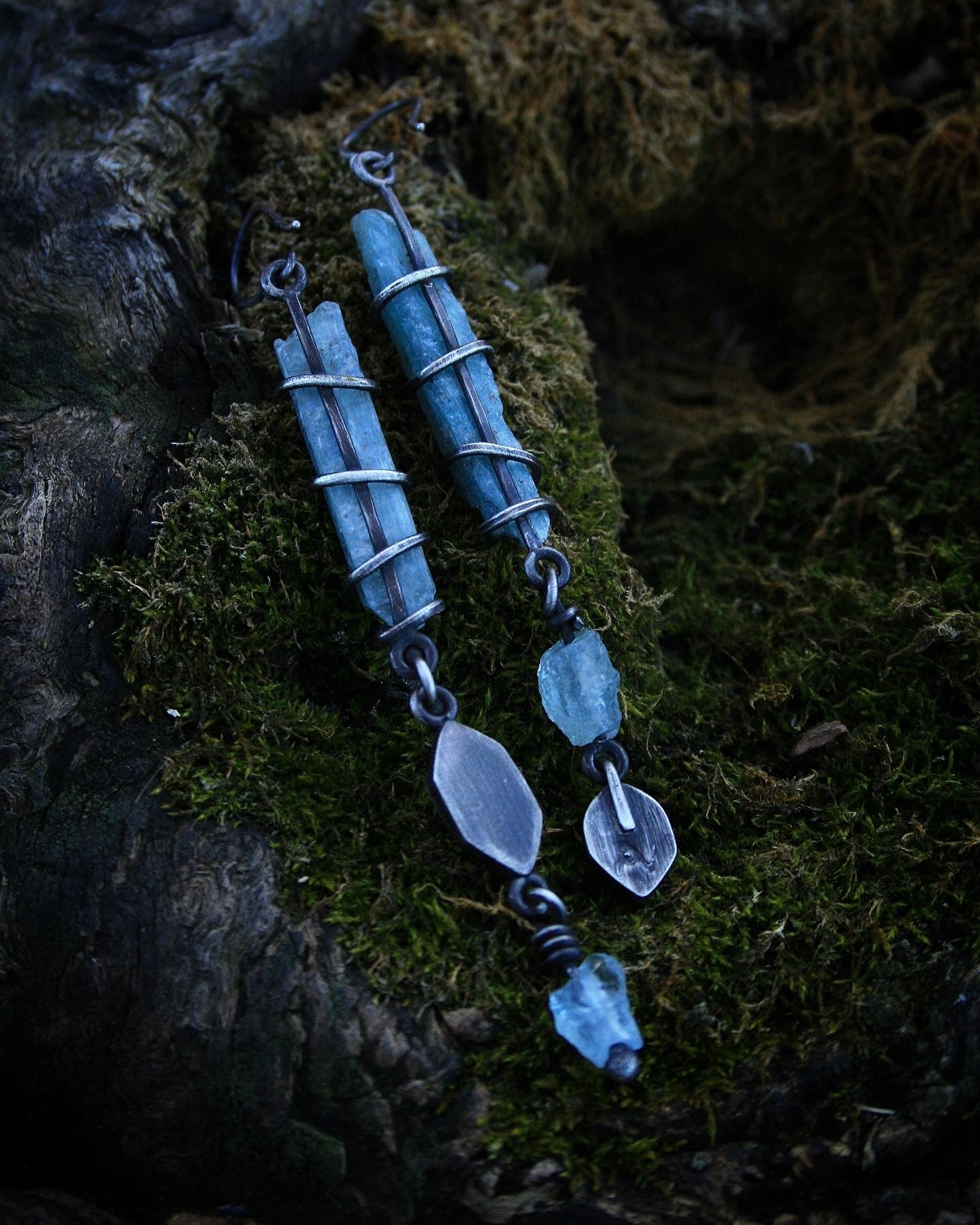 Kyanite + Aquamarine Earrings