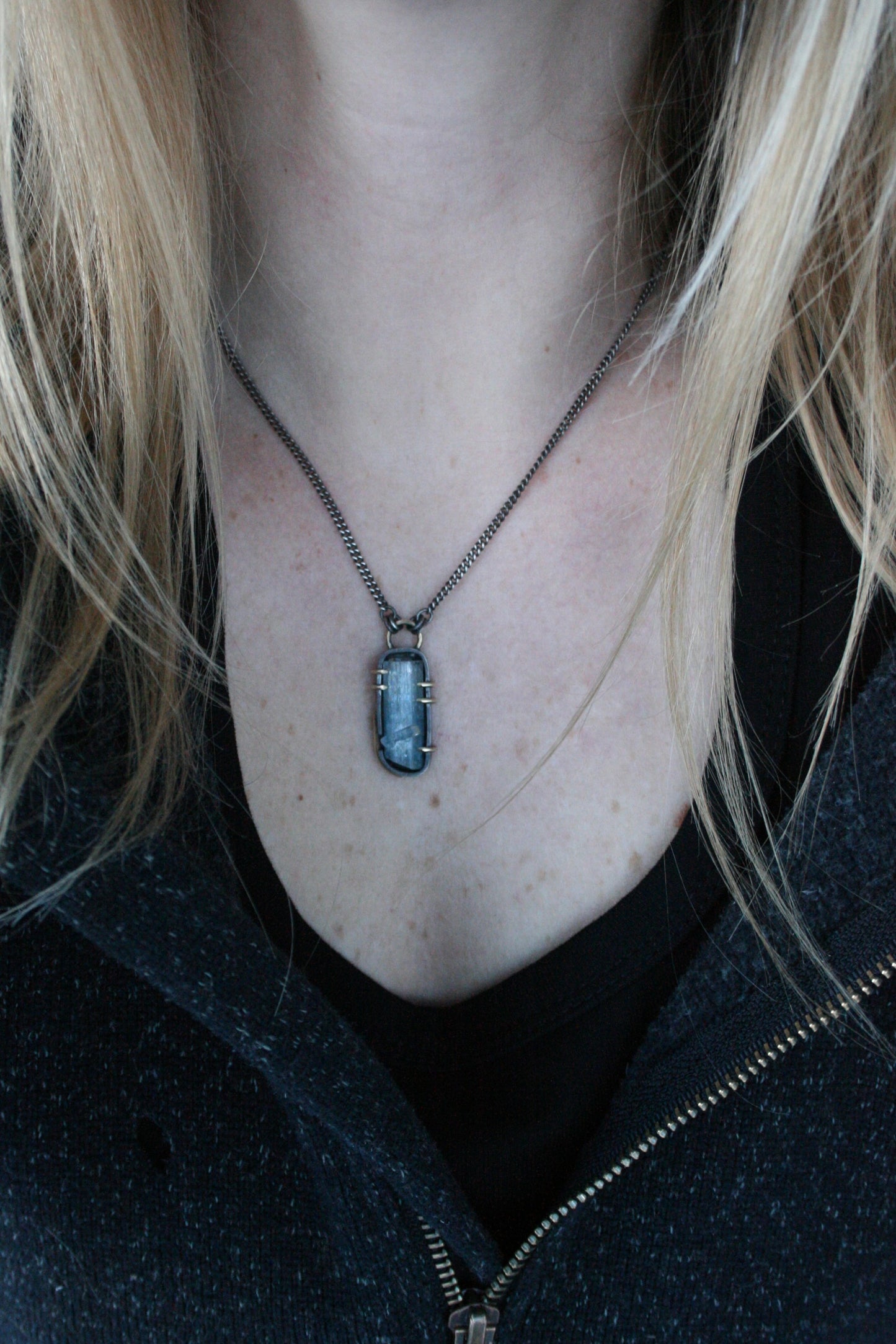 Raw Aquamarine Necklace