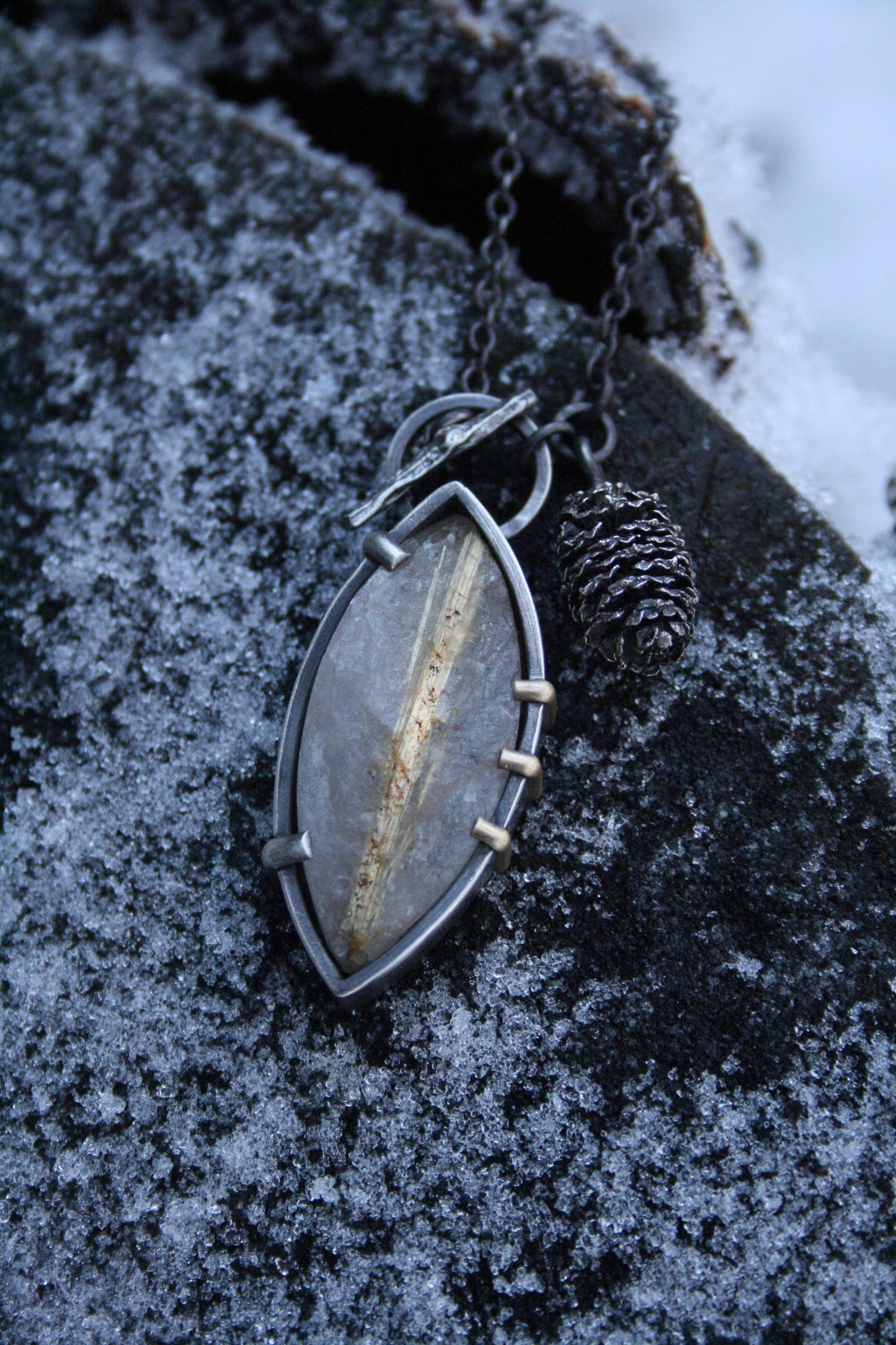 Raw Ice & Earth Necklace