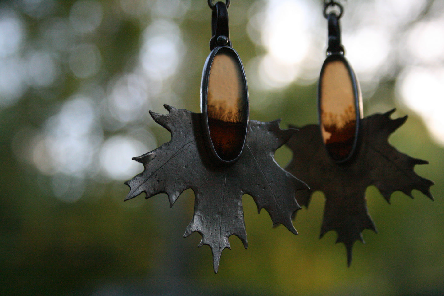 Sugar Maple + Agate Earrings