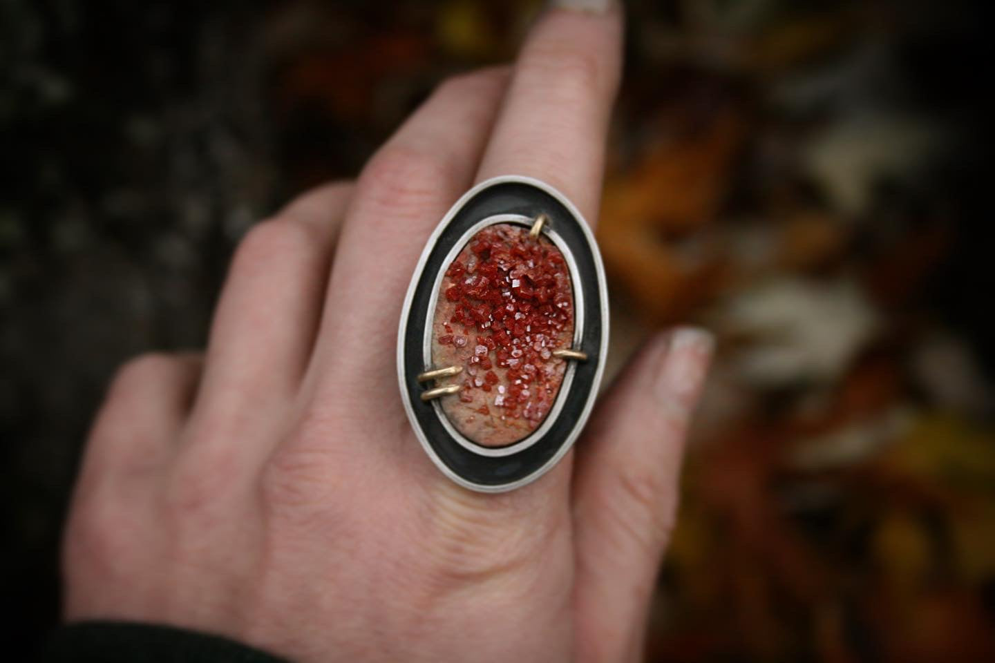 Vanadinite Ring // Fits ~8-8.5