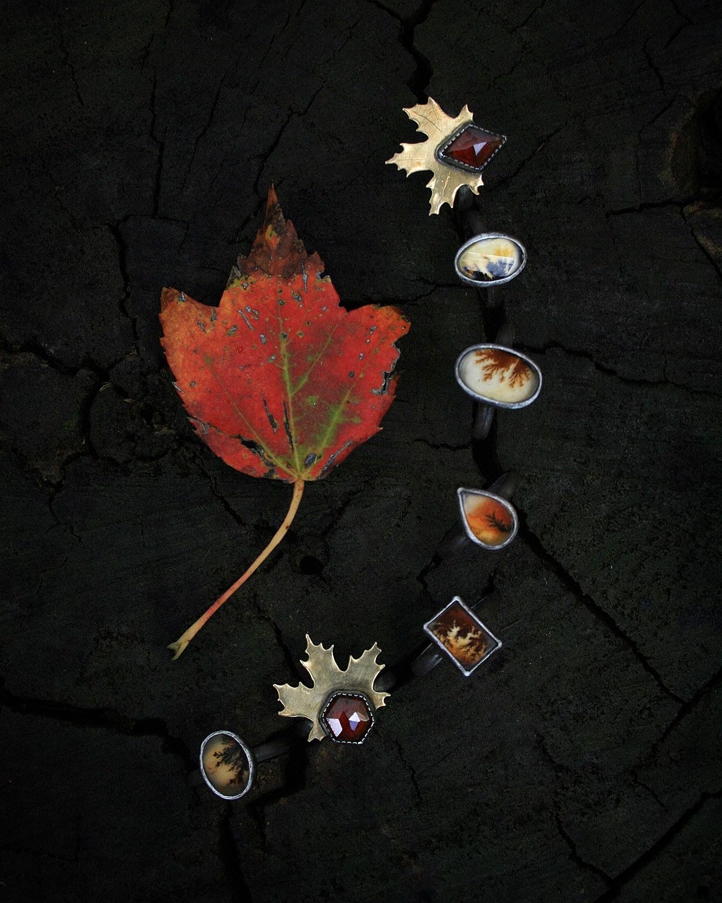 Dendritic Agate Rings