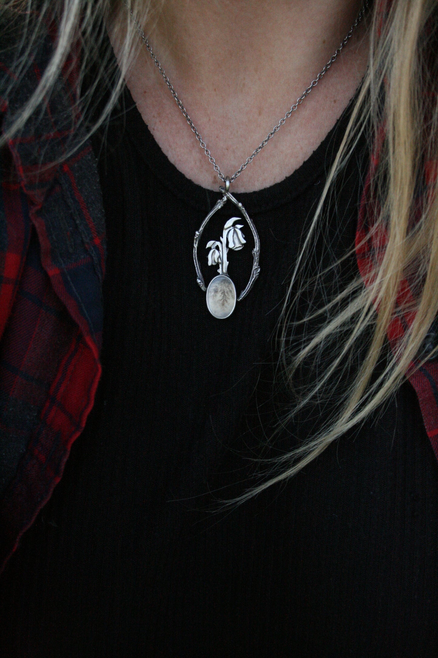 Indian Ghost Pipe Talisman - 18” chain