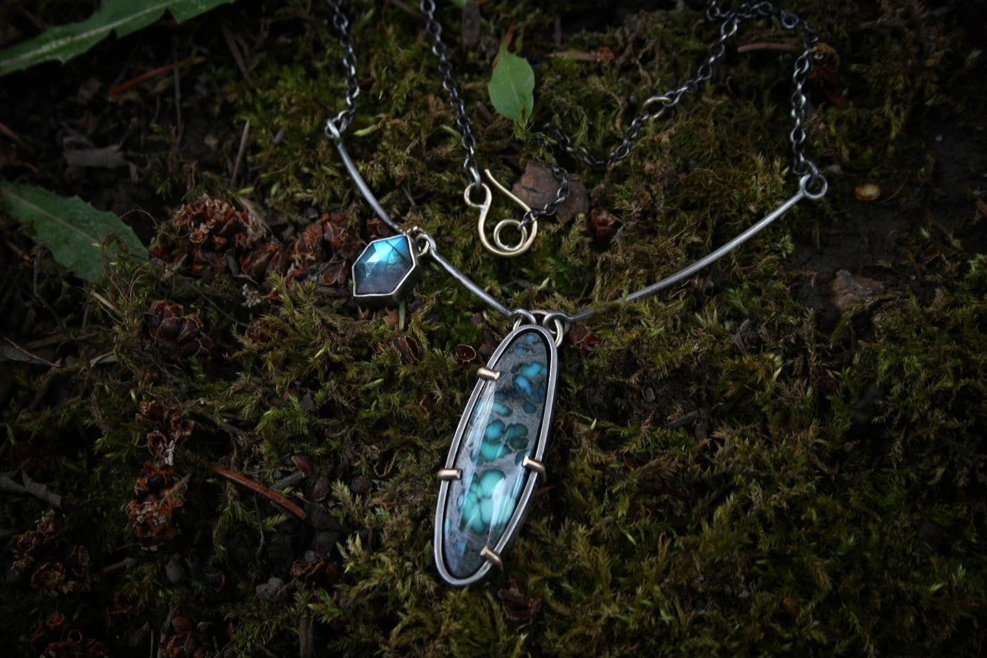 High Grade Calypso + Labradorite Necklace