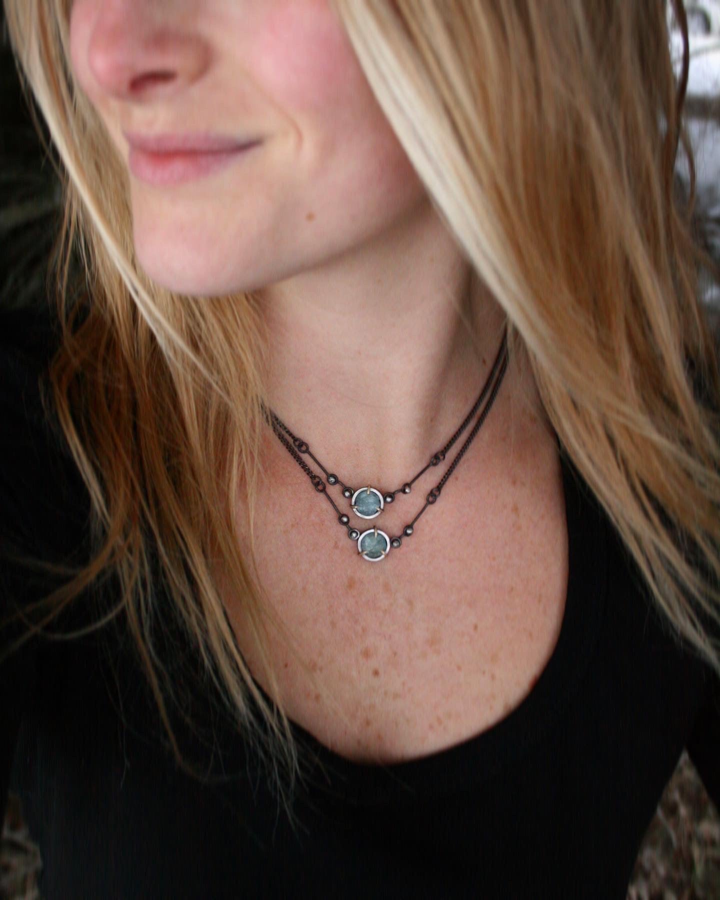 Raw Aquamarine Necklaces