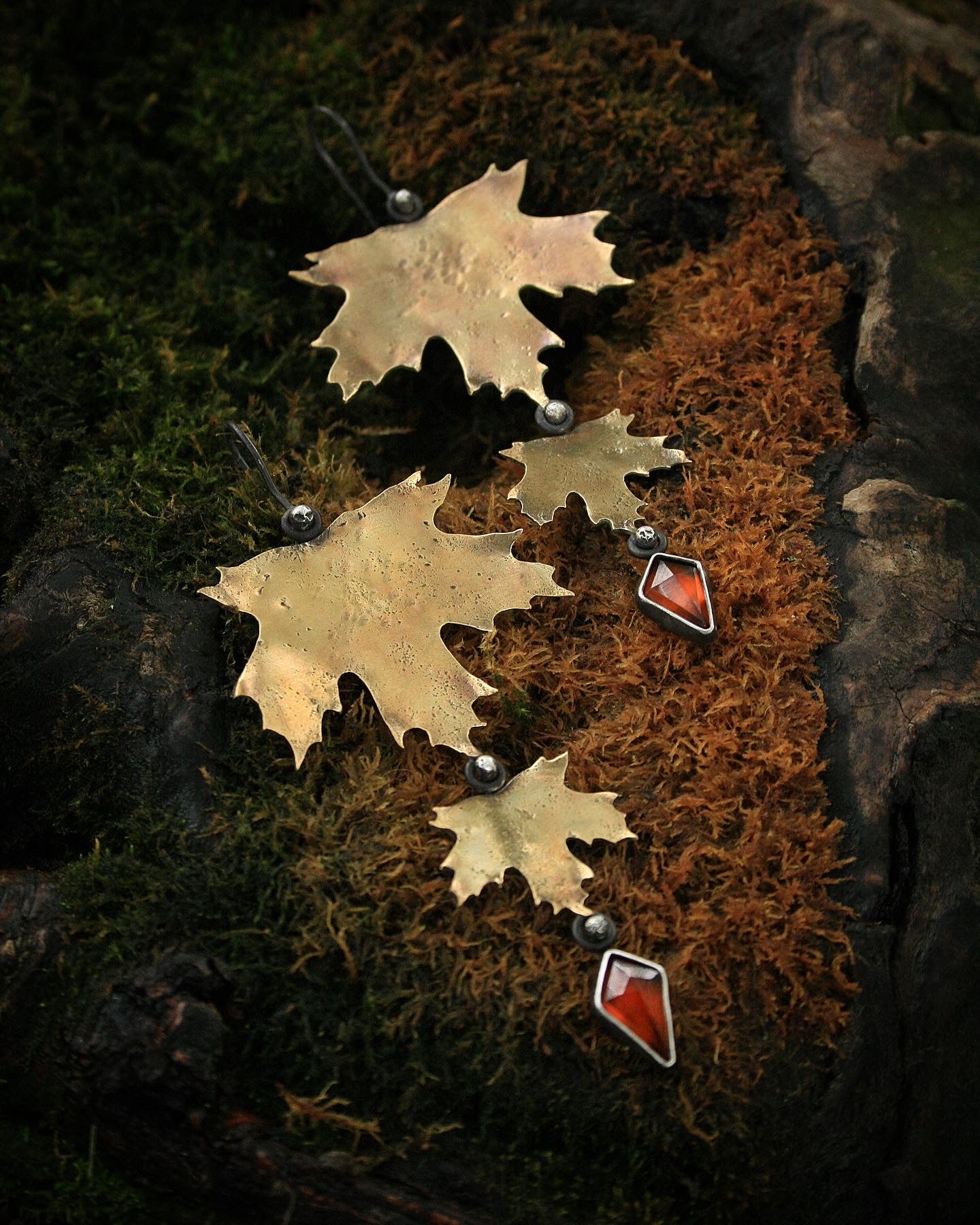 Maple + Garnet Dangles