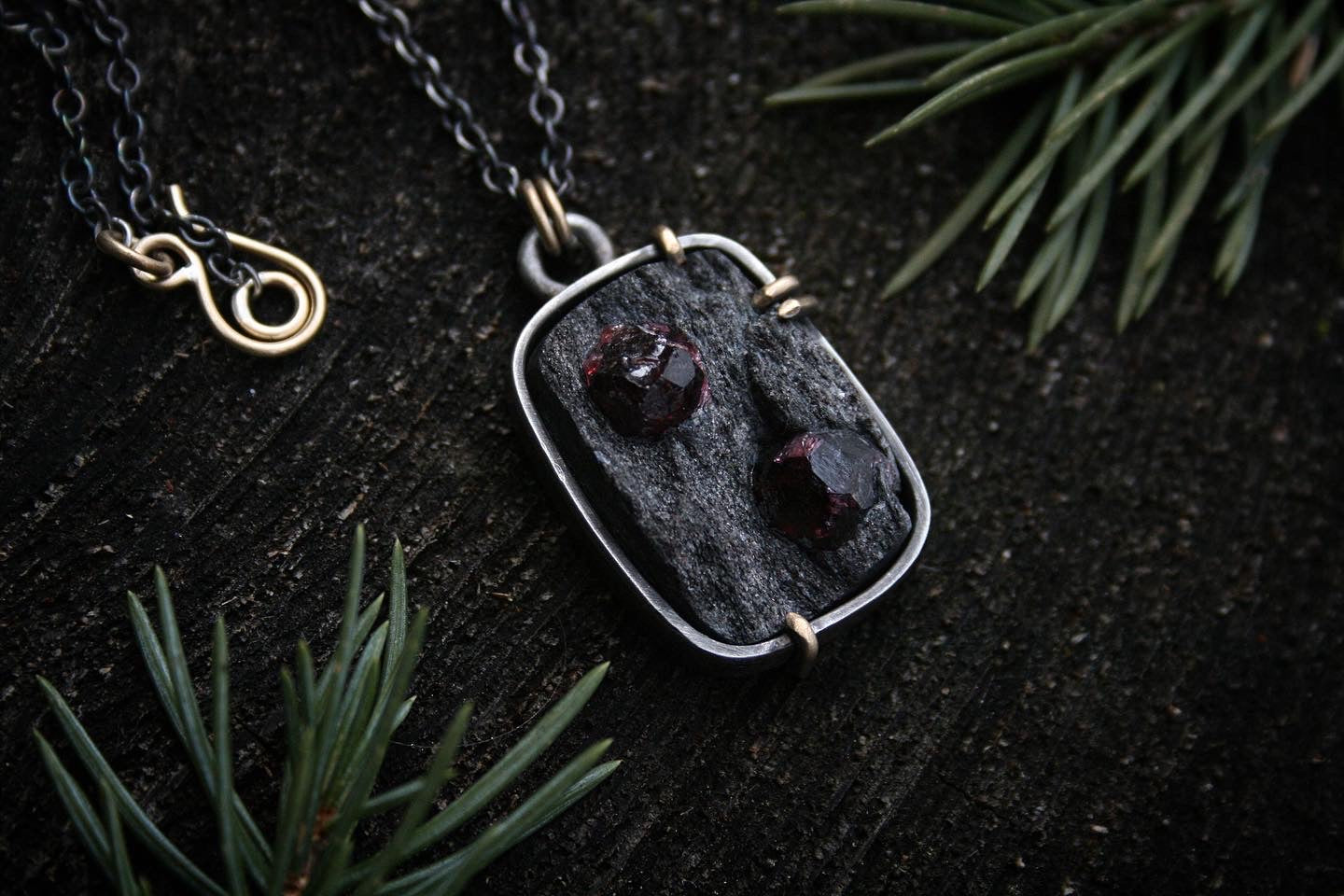 Alaskan Raw Garnet Necklace