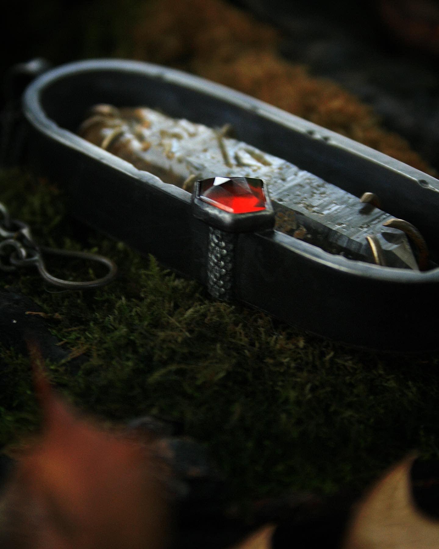 Blue Smoke Quartz + Garnet