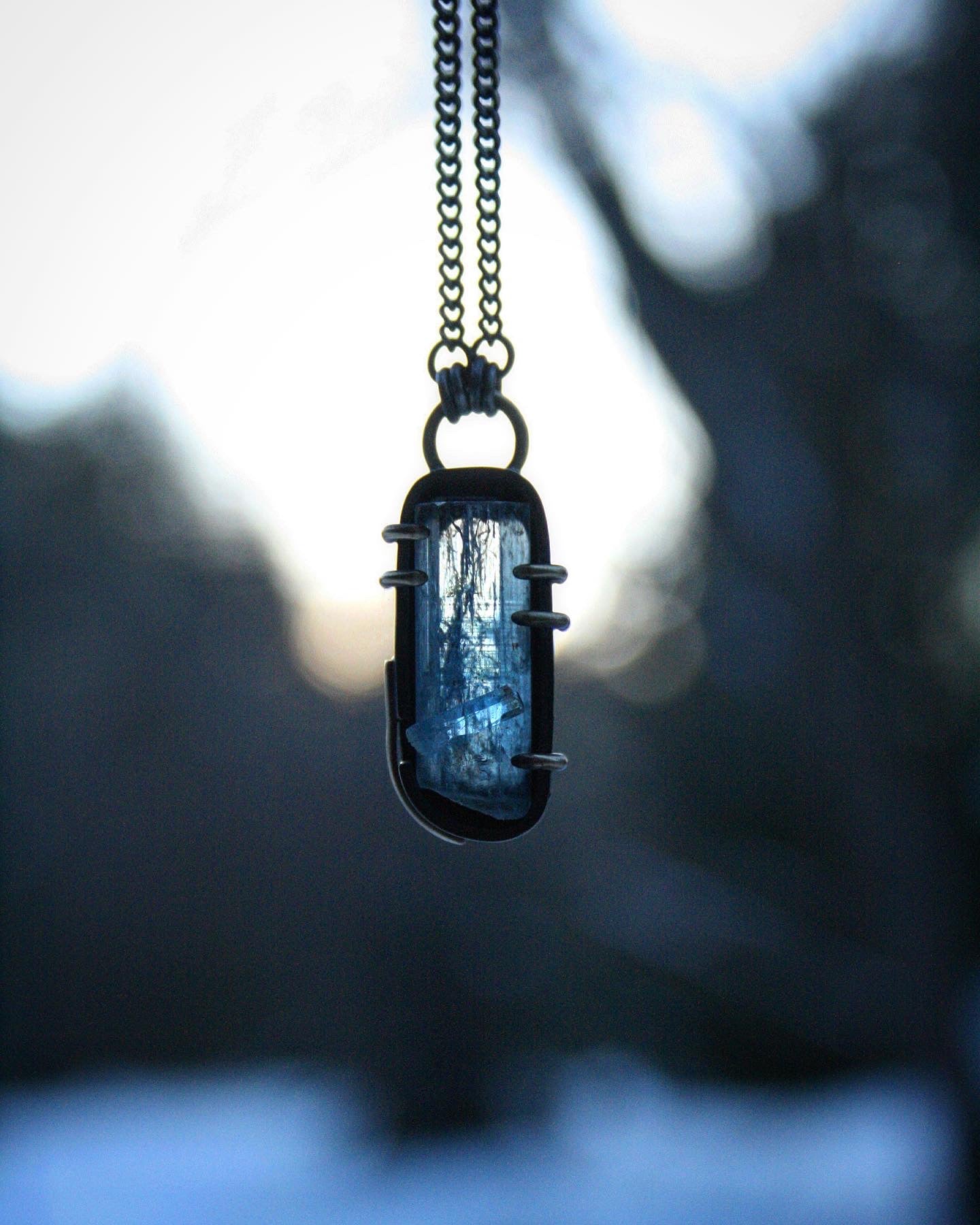 Raw Aquamarine Necklace