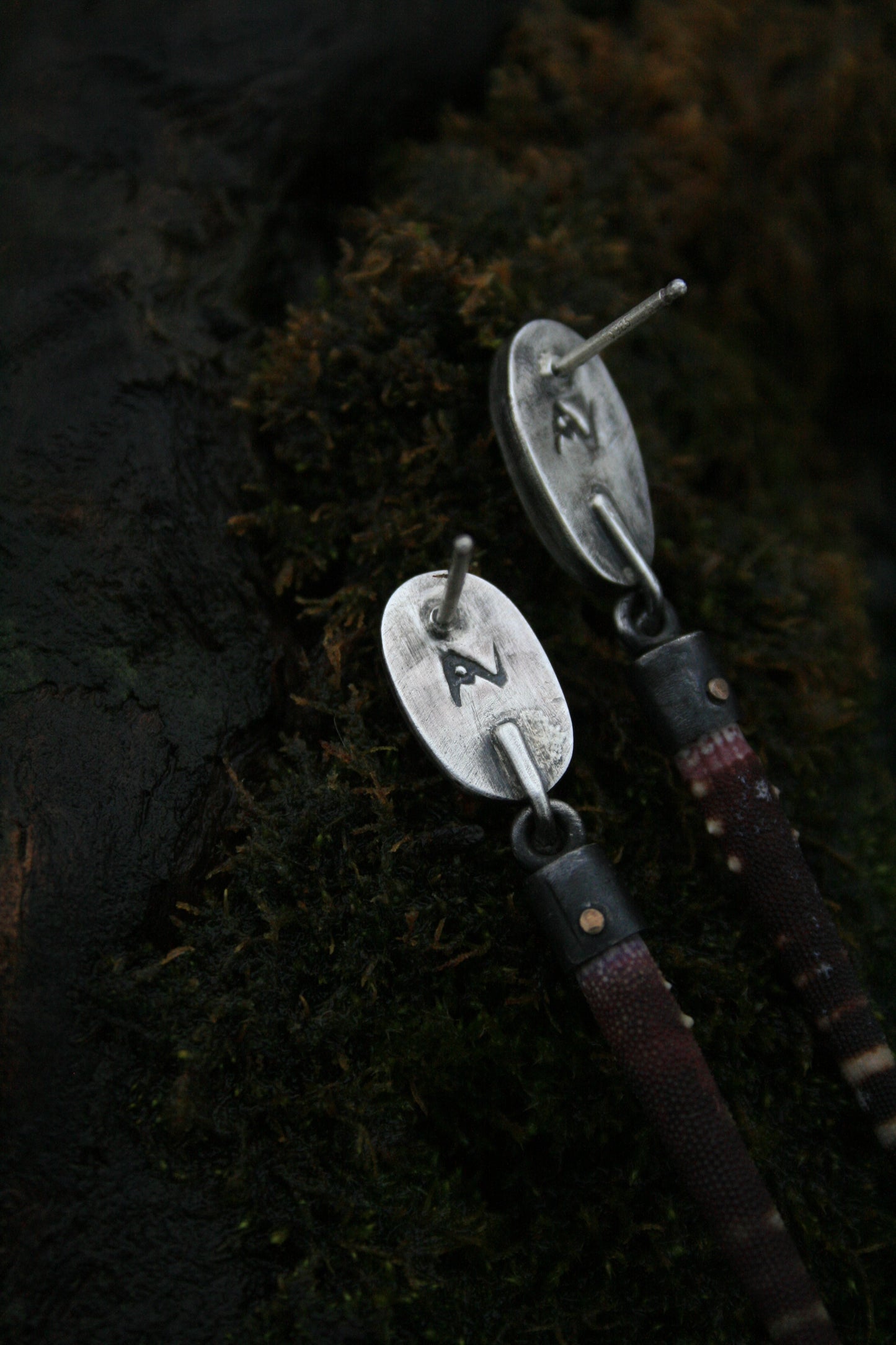 Sea Urchin + Aquamarine Studs (fragile!)