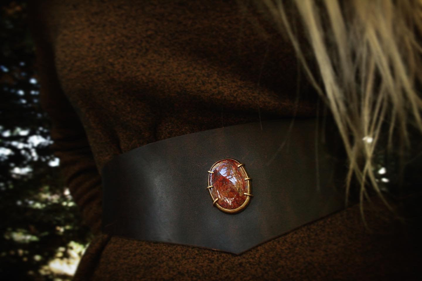 Red Moss Agate Waist Belt