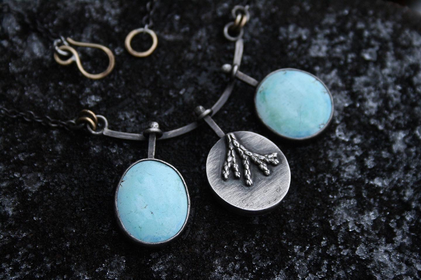 Golden Hills Turquoise + Cedar Necklace