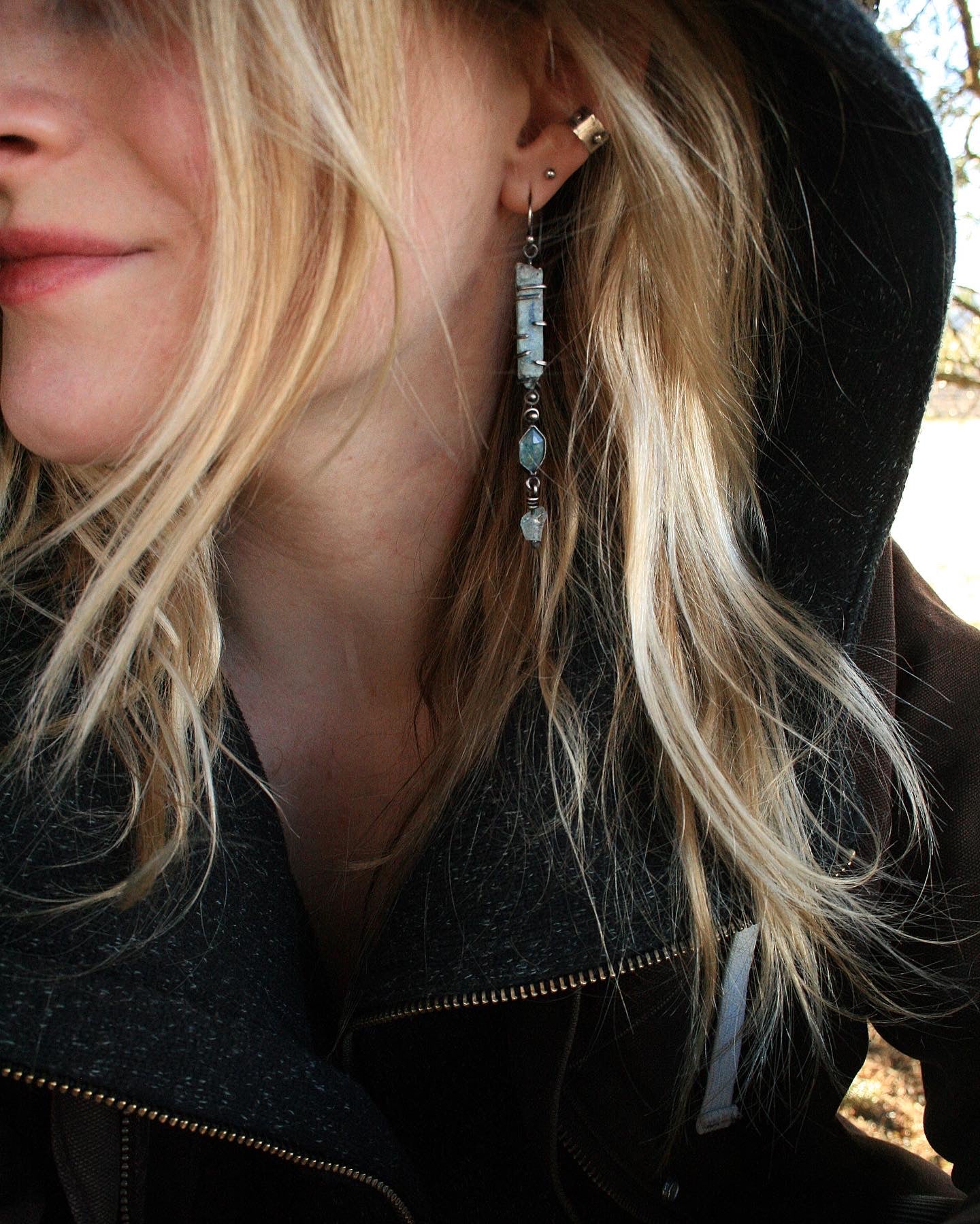 Kyanite + Aquamarine Earrings