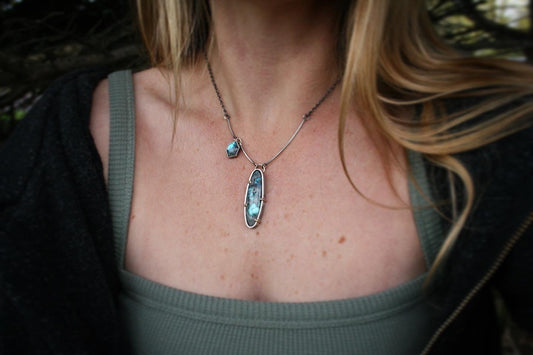 High Grade Calypso + Labradorite Necklace
