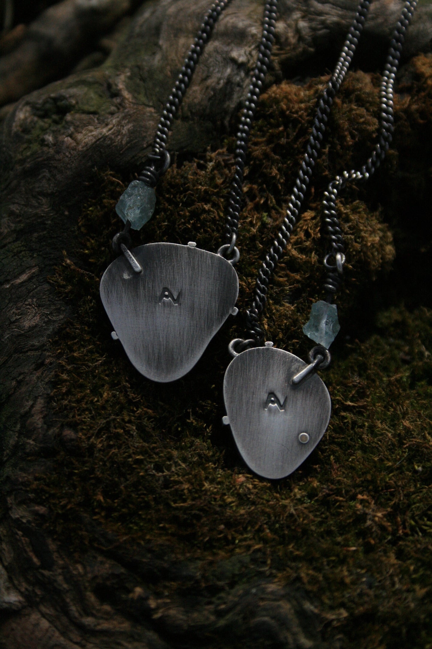 Trilobite + Aquamarine Necklace