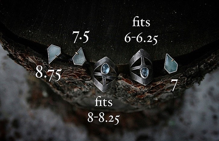 Aquamarine Dagger Rings