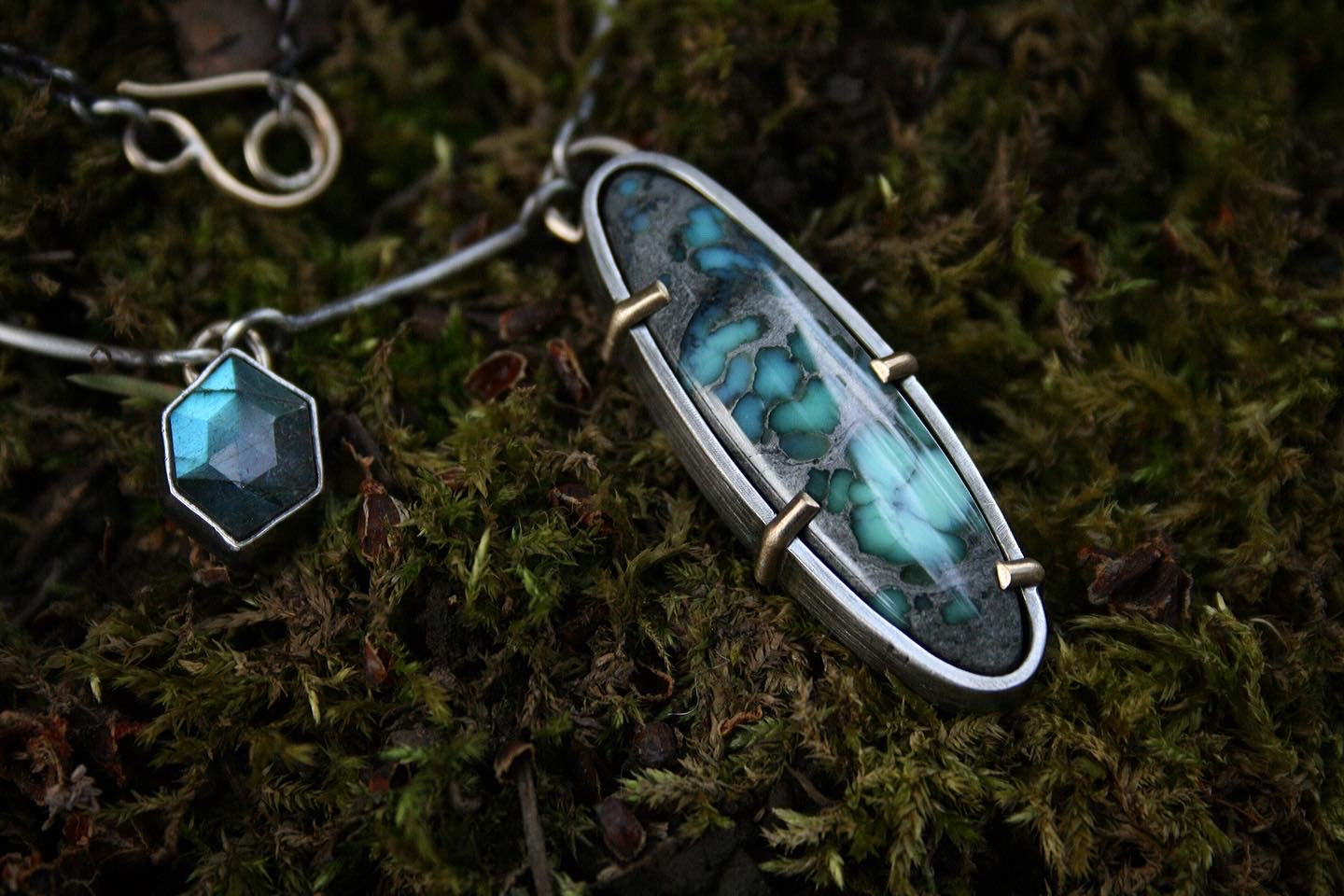 High Grade Calypso + Labradorite Necklace