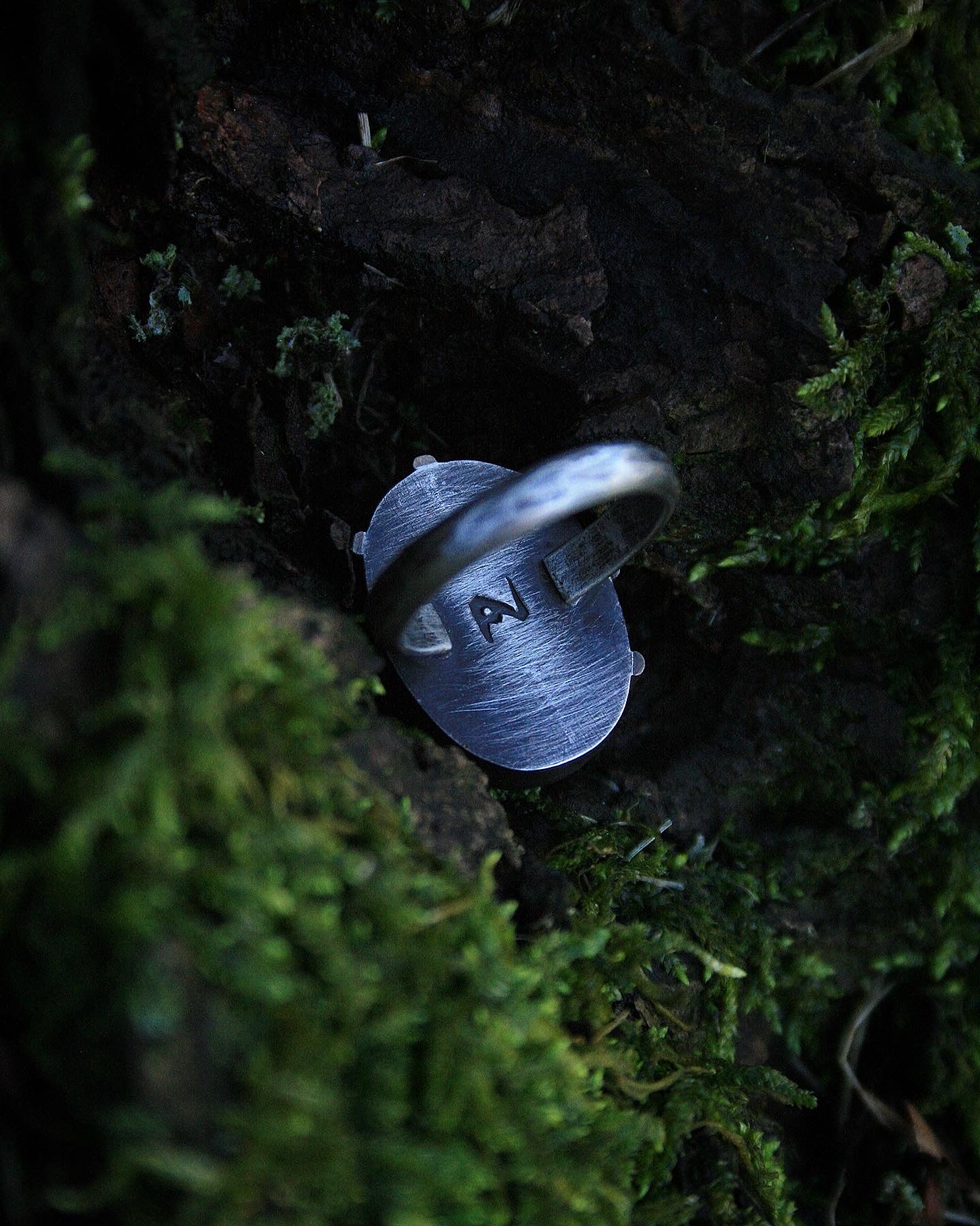 Pyrite + Moonstone Ring // 6.25-6.5