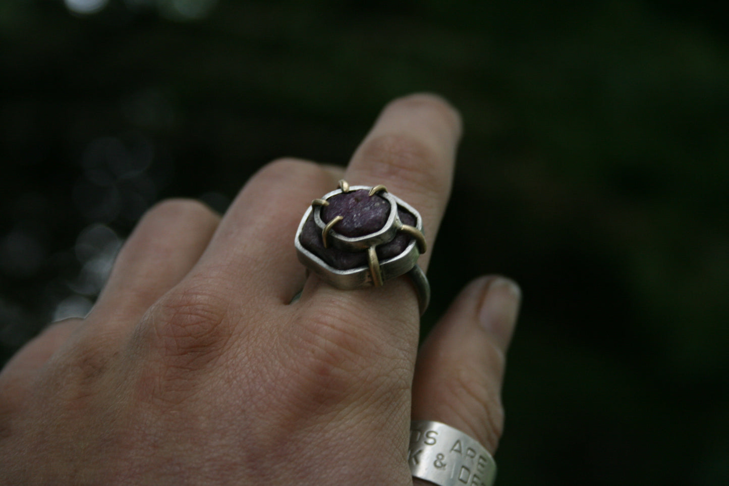 Double Ruby Ring // Size 7.75