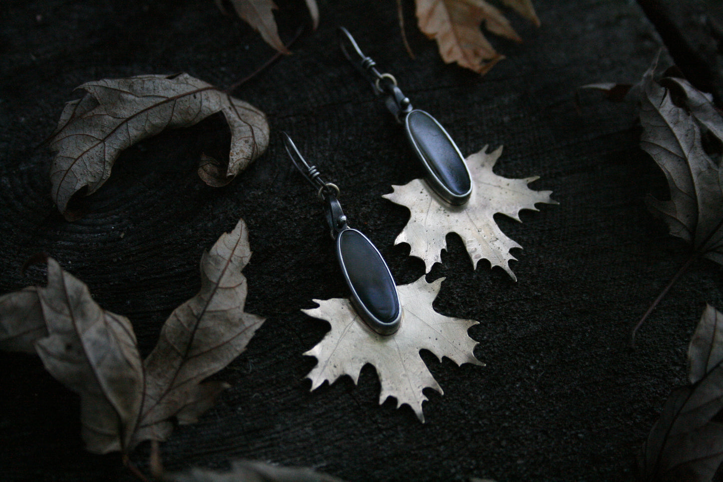 Sugar Maple + Agate Earrings