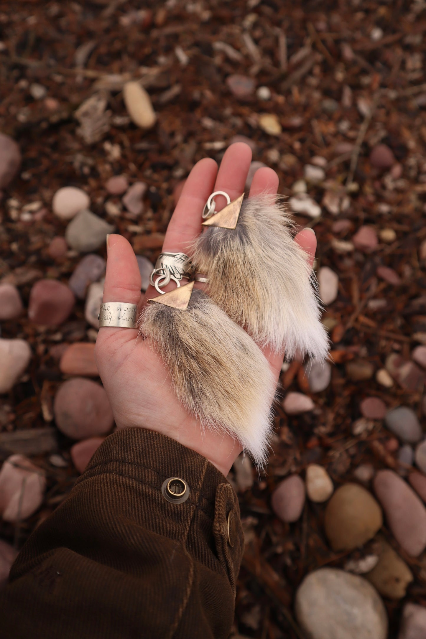 Rabbit Fur Earrings