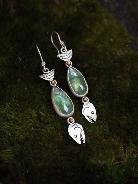 Kyanite Trout Earrings