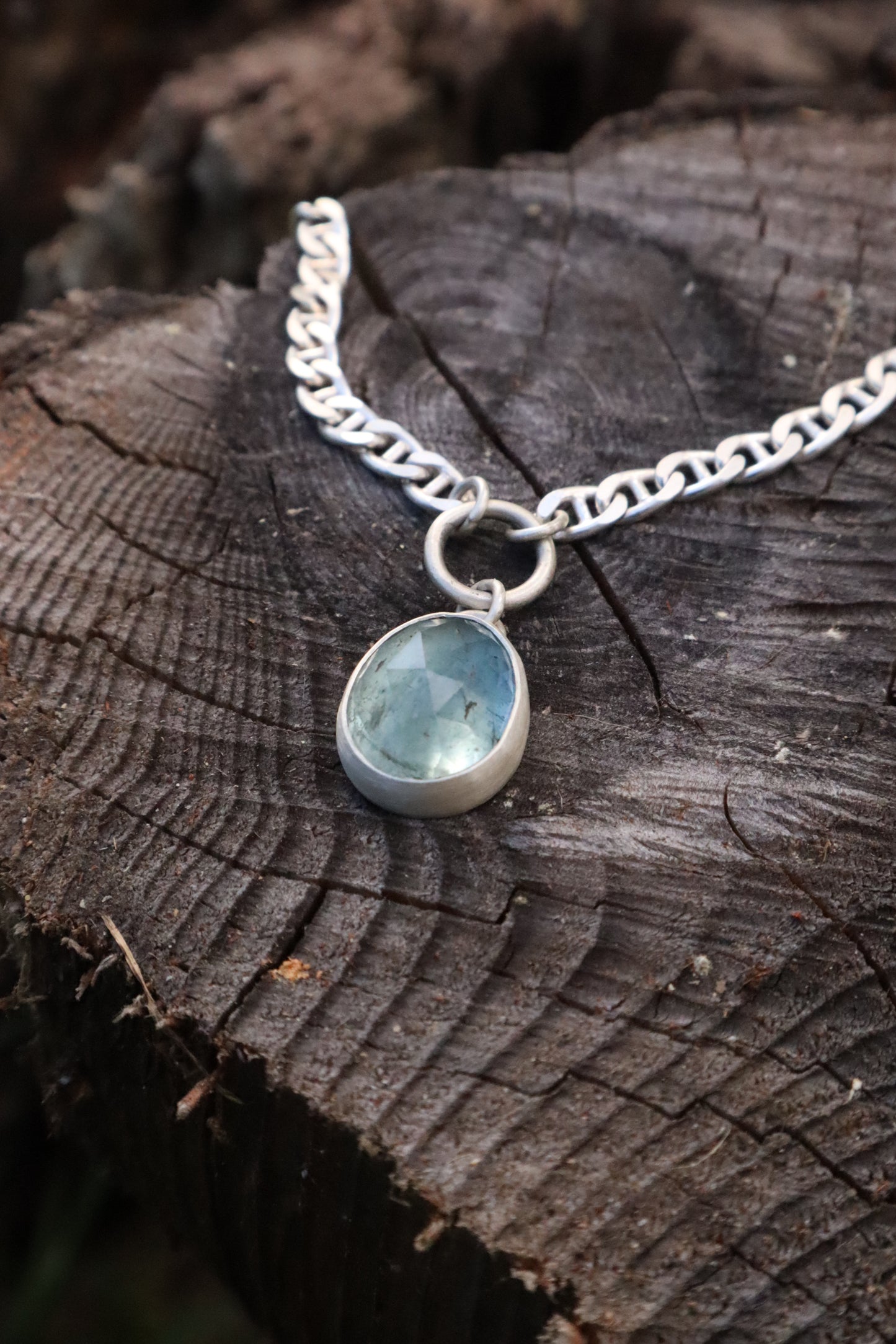 Aquamarine + Sailor Chain