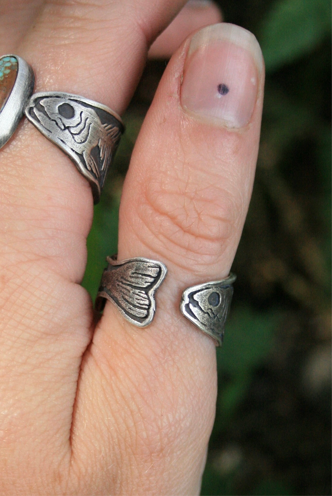 Fish Fossil Open Band Ring