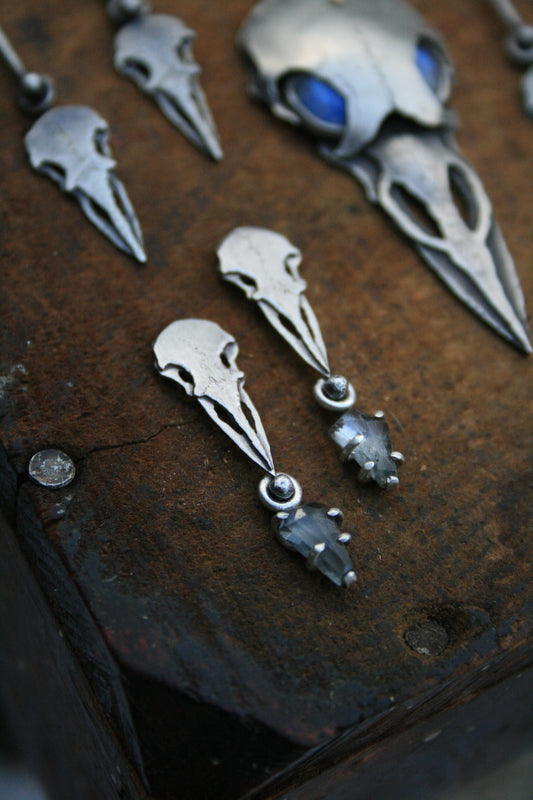 Raven Skull + Spinel Studs