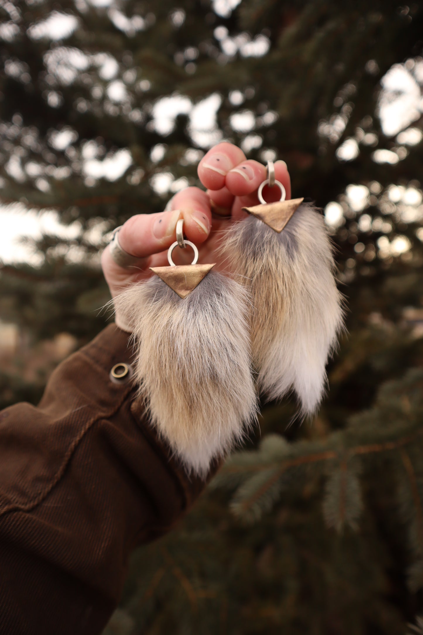 Rabbit Fur Earrings