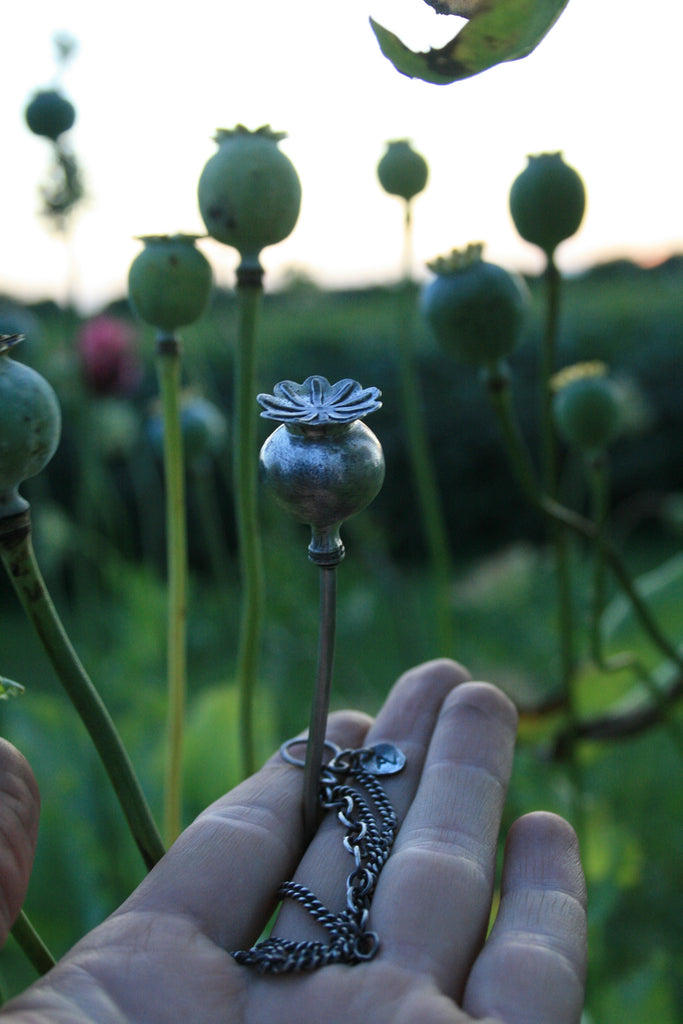 Poppy Seed Pod Necklace