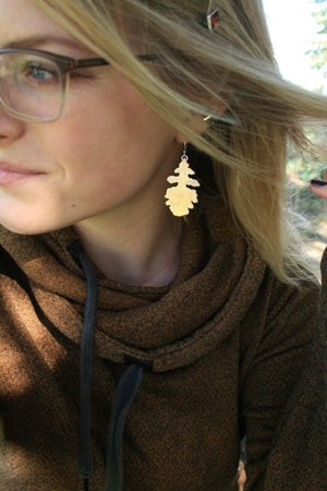 Simple Bur Oak Earrings