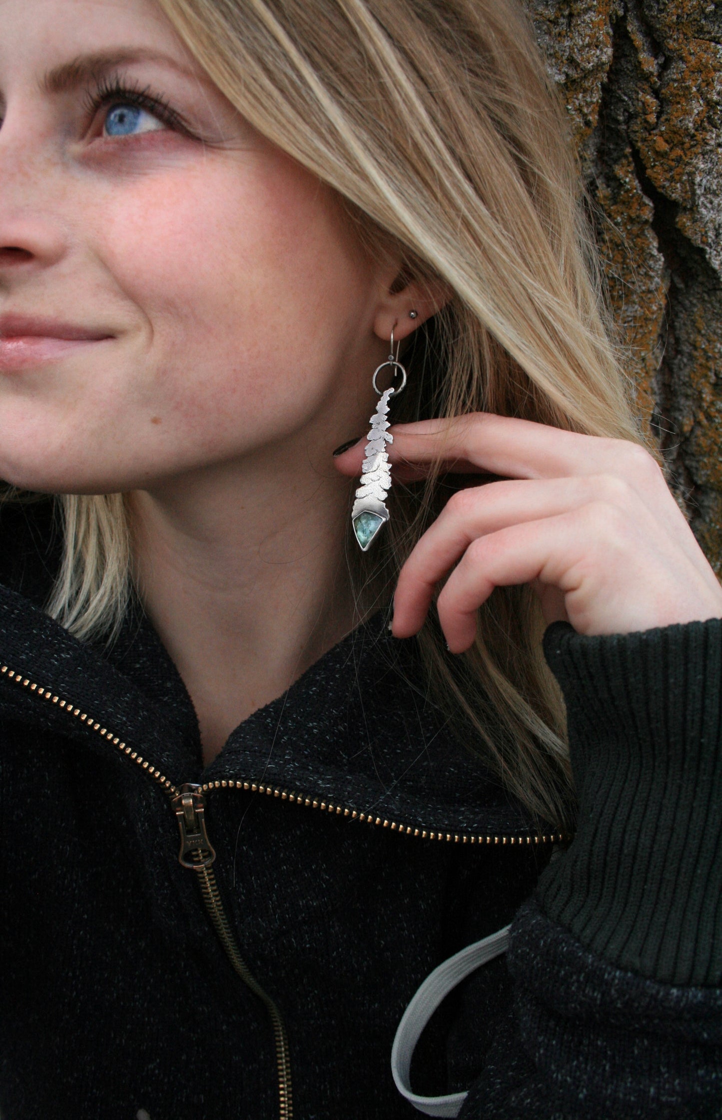 Snowghost + Tourmaline Earrings