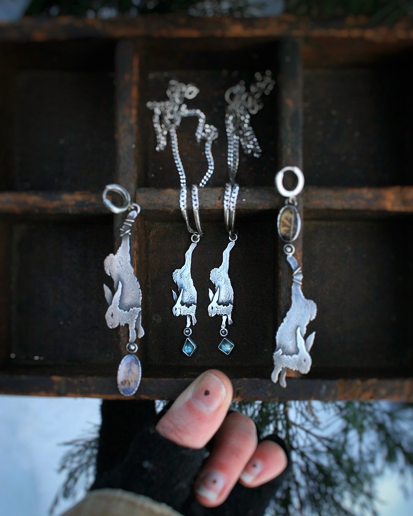 Snowshoe Hare Necklaces